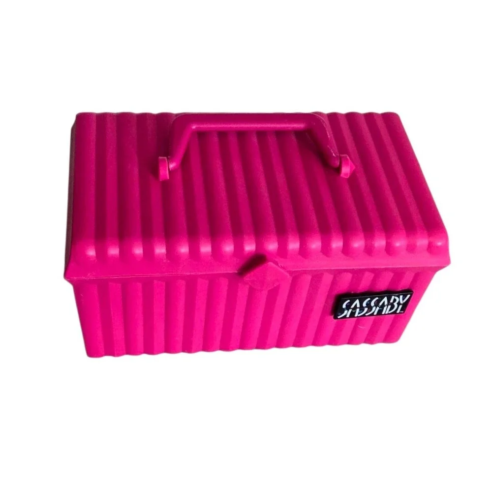 Vintage Sassaby Pink Makeup Storage Case 107 Jewelry Box‎ Organizer Crafts USA